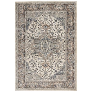 Concerto Ivory/Grey 4 ft. x 6 ft. Persian Modern Area Rug
