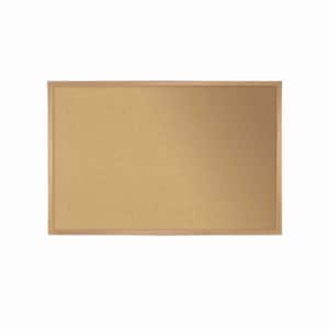 Natural Cork 48 in. x 60 in. Bulletin Board with Wood Frame, (1-Pack)