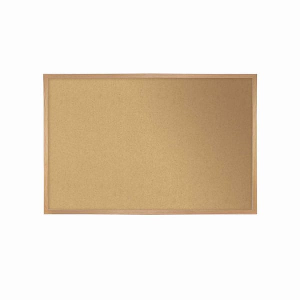 ghent Natural Cork 48 in. x 72 in. Bulletin Board with Wood Frame, (1-Pack)