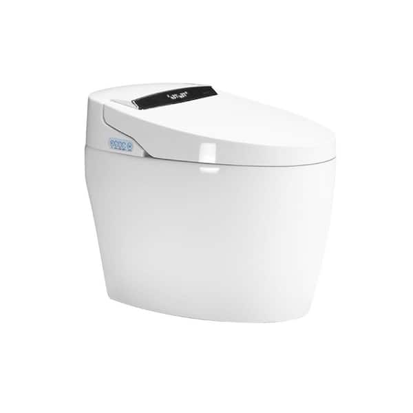 1.28 GPF Tankless Smart Toilets in White with Heated Bidet Seat, Bidet Built,Dryer and Warm Water