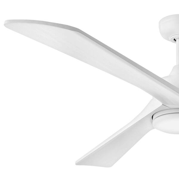 HINKLEY - Sculpt 60.0 in. Indoor/Outdoor Integrated LED Matte White Ceiling Fan with Remote Control