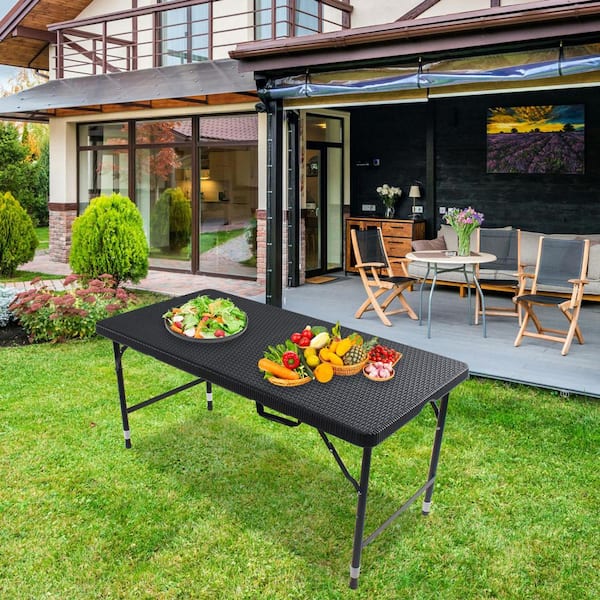 Black folding table home depot hotsell
