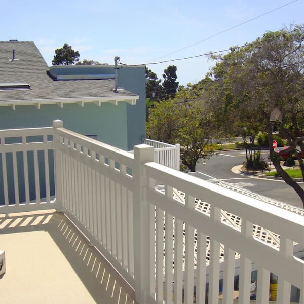 Hallandale 3.5 ft. H x 4 ft. W Vinyl Tan Railing Kit