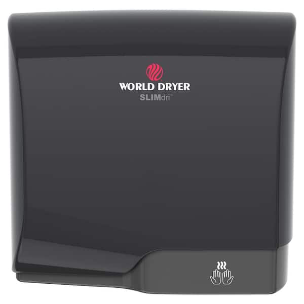 WORLD DRYER SLIMdri Hand Dryer, Surface Mount ADA Compliant, 110V 240V, High Efficiency
