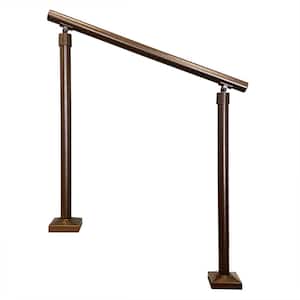 1.9 in. x 4 ft. Copper Vein Aluminum Handrail with Posts