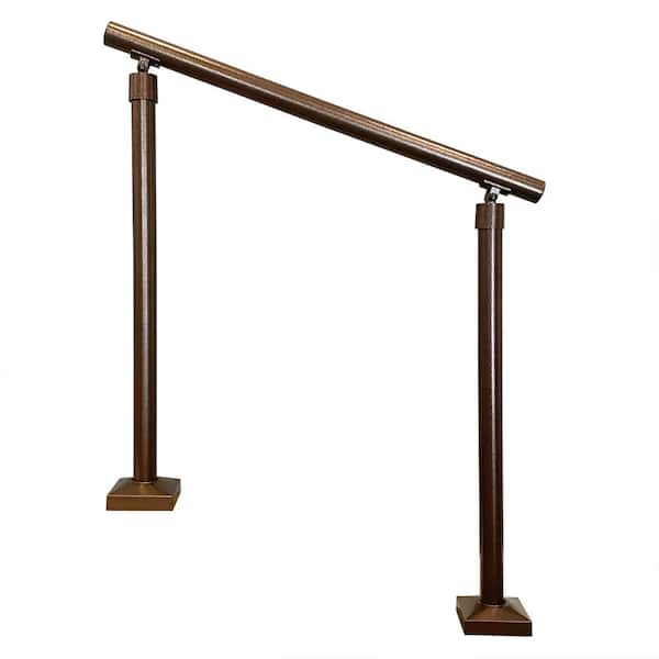 EZ Handrail 1.9 in. x 4 ft. Copper Vein Aluminum Handrail with Posts