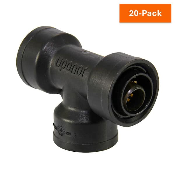 Uponor TotalFit 1/2 in. Push-to-Connect Engineered Polymer Tee (20-Pack)
