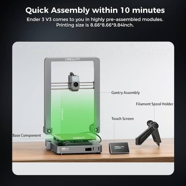 Lukyamzn Ender 3 V3 3D Printer with 600mm/s Printing Speed