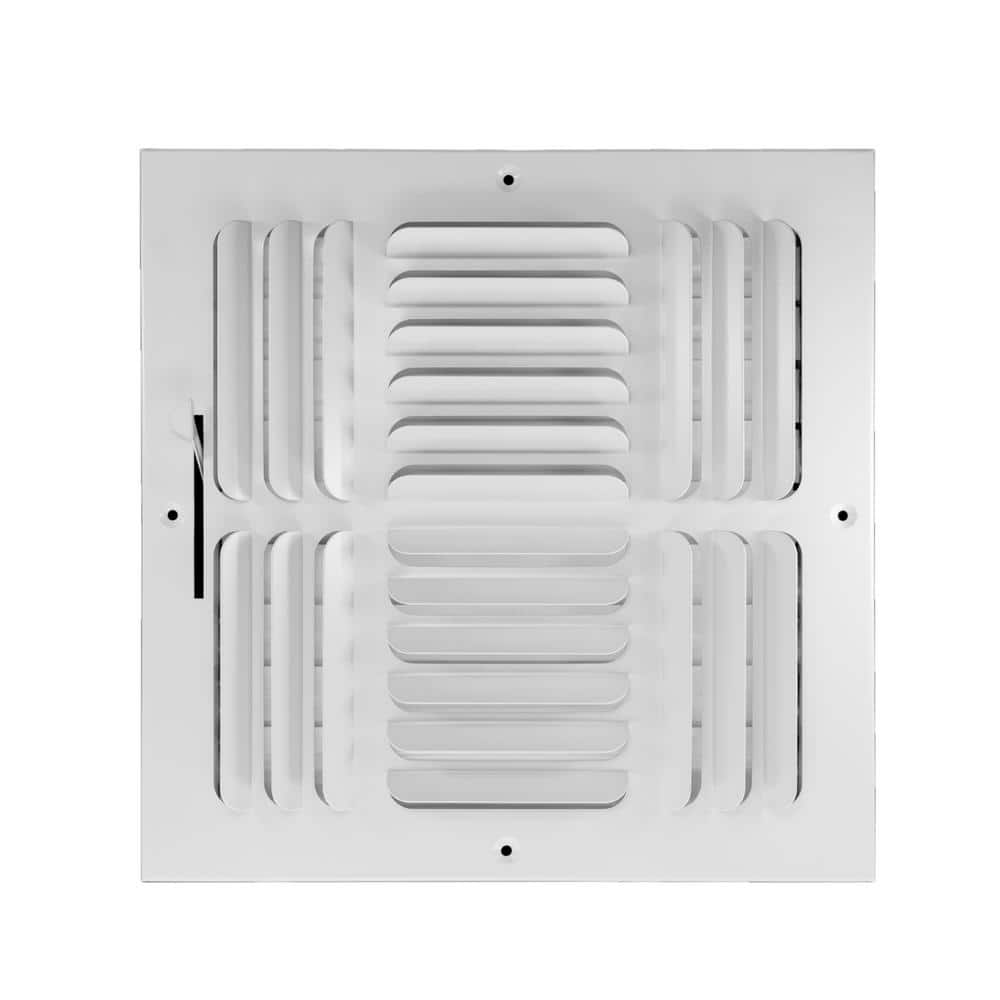 8 in. W x 8 in. H Steel for Ceiling or Sidewall White 4-Way Curve Blade Register price history on PriceWatchPro