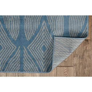 Kobe Henley Blue and Light Grey 6 ft. 5 in. x 9 ft. 3 in. Area rug