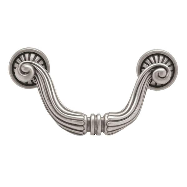 Liberty French Tassel 3 in. (76mm) Center-to-Center Brushed Satin Pewter Fixed Bail Drawer Pull