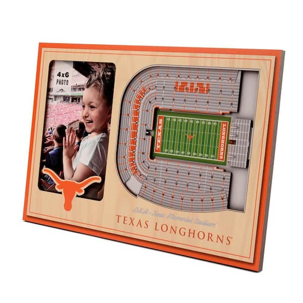 NCAA Texas Longhorns Team Colored 3D StadiumView with 4 in. x 6 in. Picture Frame