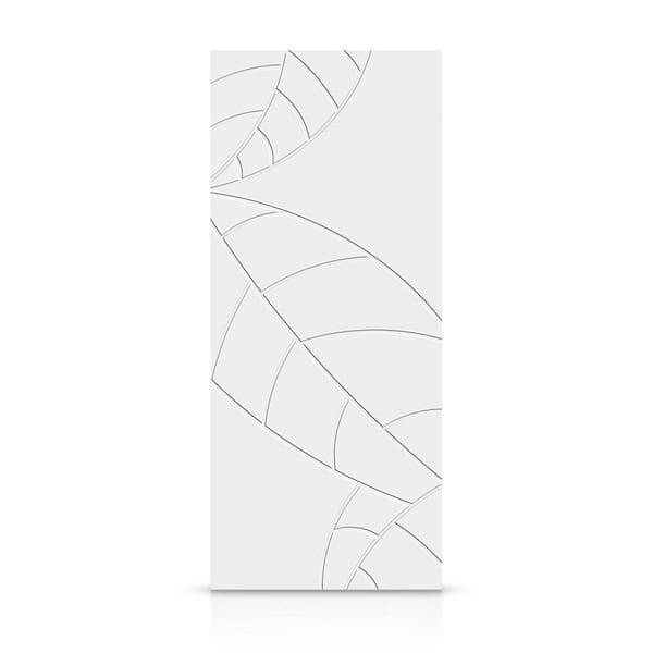 CALHOME 30 in. x 80 in. Hollow Core White Stained Composite MDF Interior Door Slab