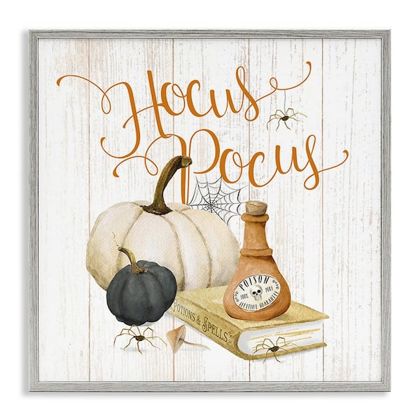 Stupell Industries Hocus Pocus Halloween Phrase by Deane Beesley 1 Piece Framed Graphic Print Typography Poster Art Print 17 in. x 17 in.