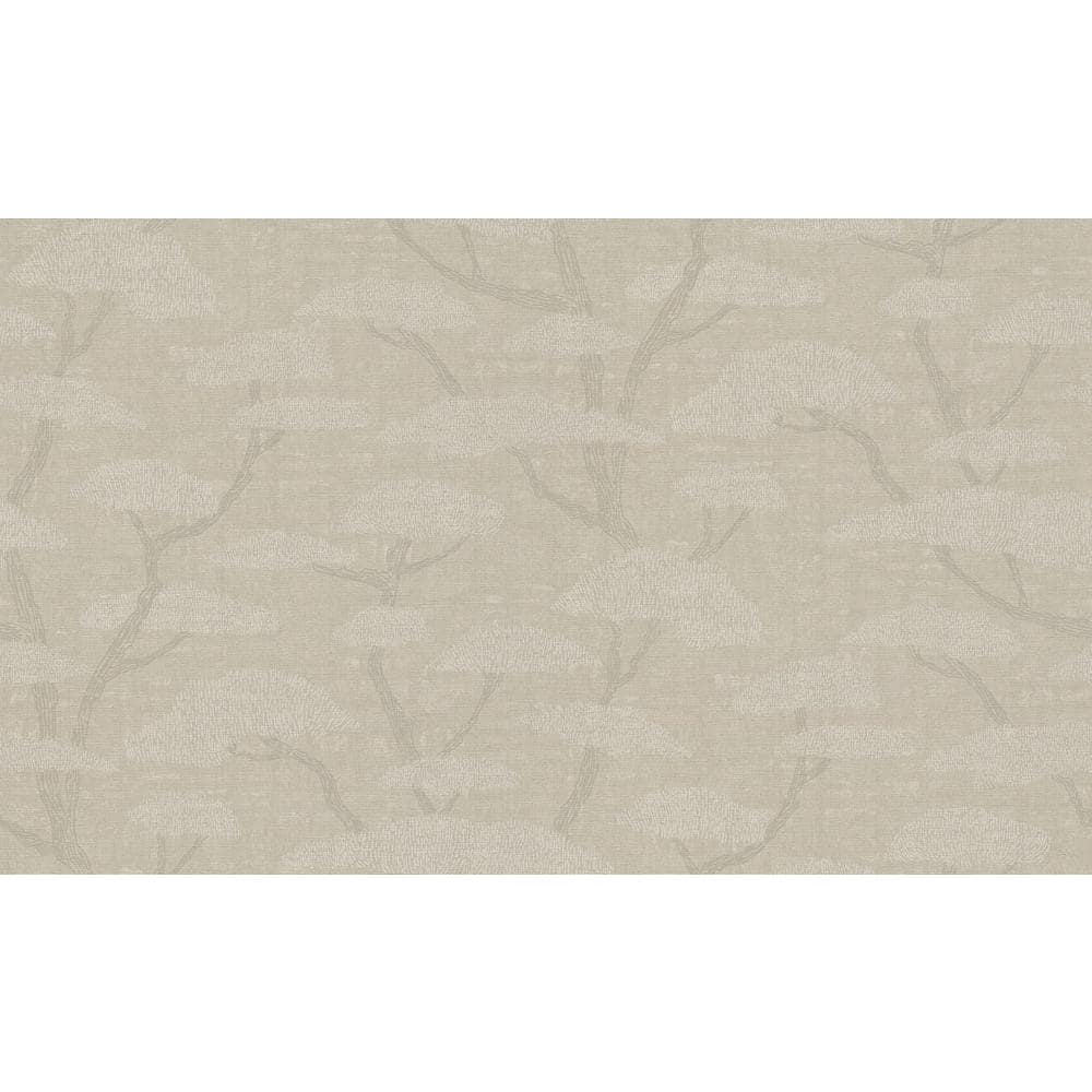 Fusion Collection Chinoiserie Tree Motif Beige Matte Finish Non-Pasted Viny