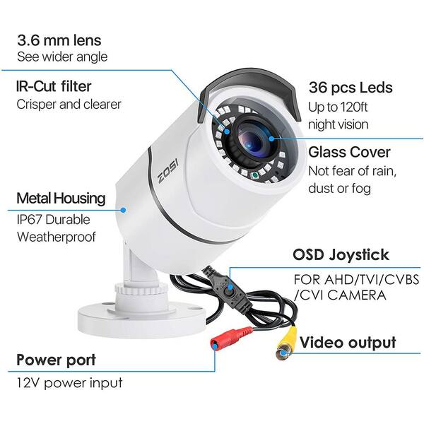 1080P HD 4in1 Outdoor Bullet CCTV Home Security Surveillance Camera IR Night 