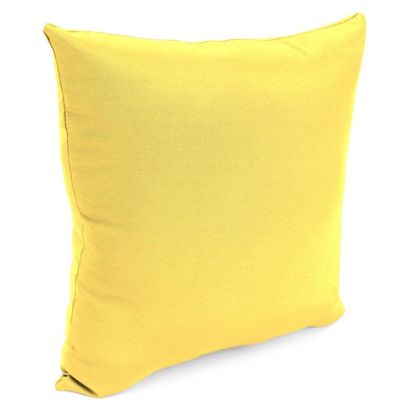 Pale Yellow Pillow Square Linen Feel Yellow Throw Plain Solid