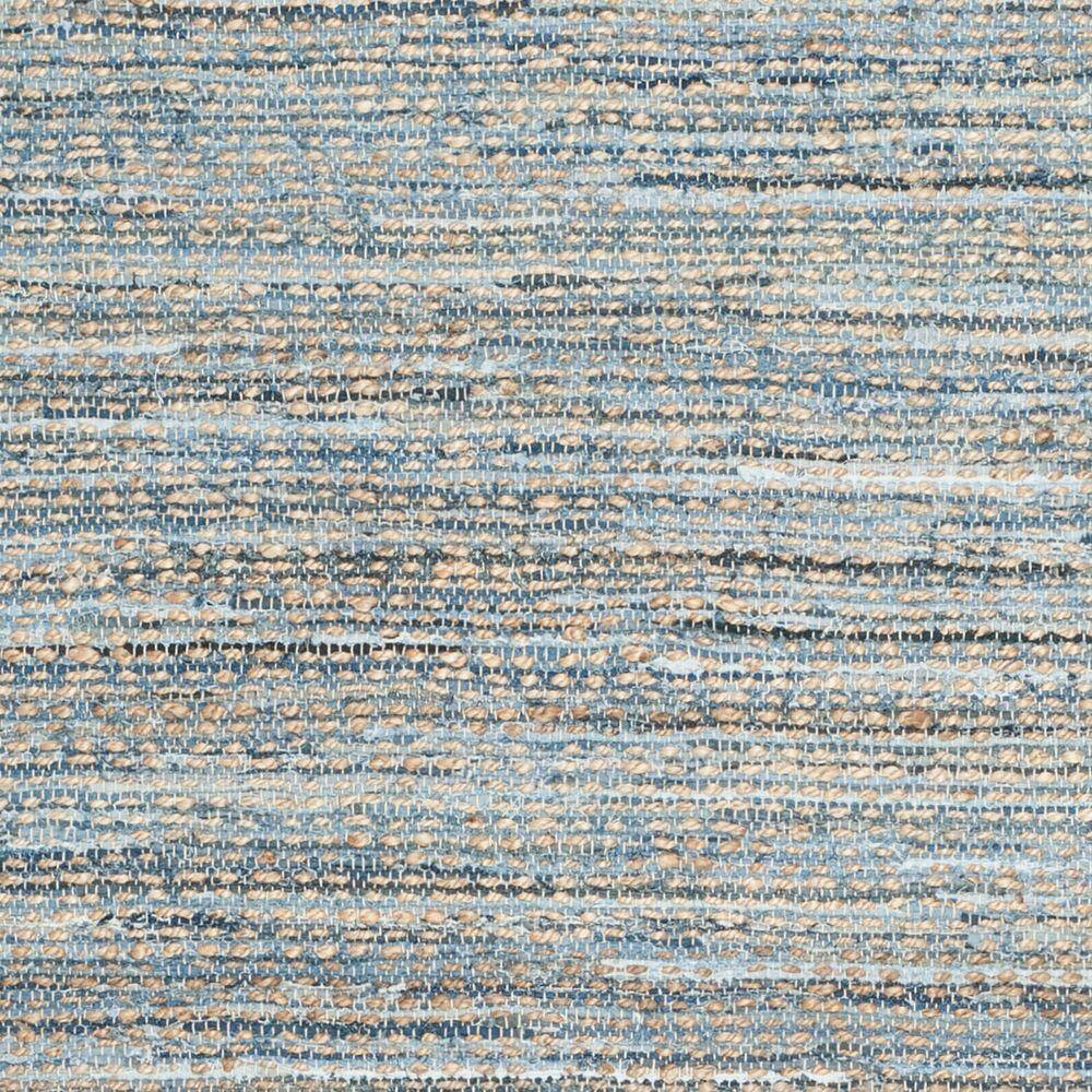 Natural and Blue Handmade Jute 6' x 9' Area Rug