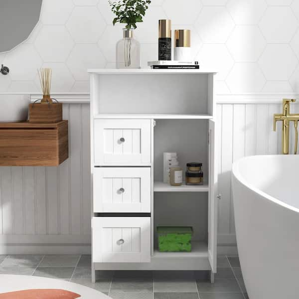 Nestfair 23.62 in. W x 11.8 in. D x 39.57 in. H White Bathroom