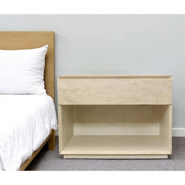 Natural 1 Drawer 32.00 in. Nightstand