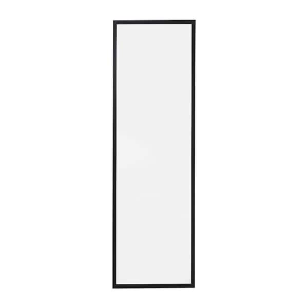 cadeninc 18 in. W x 58 in. H Rectangular Black Aluminum Alloy Framed Full Length Wall-Mount Mirror Bathroom Vanity Mirror