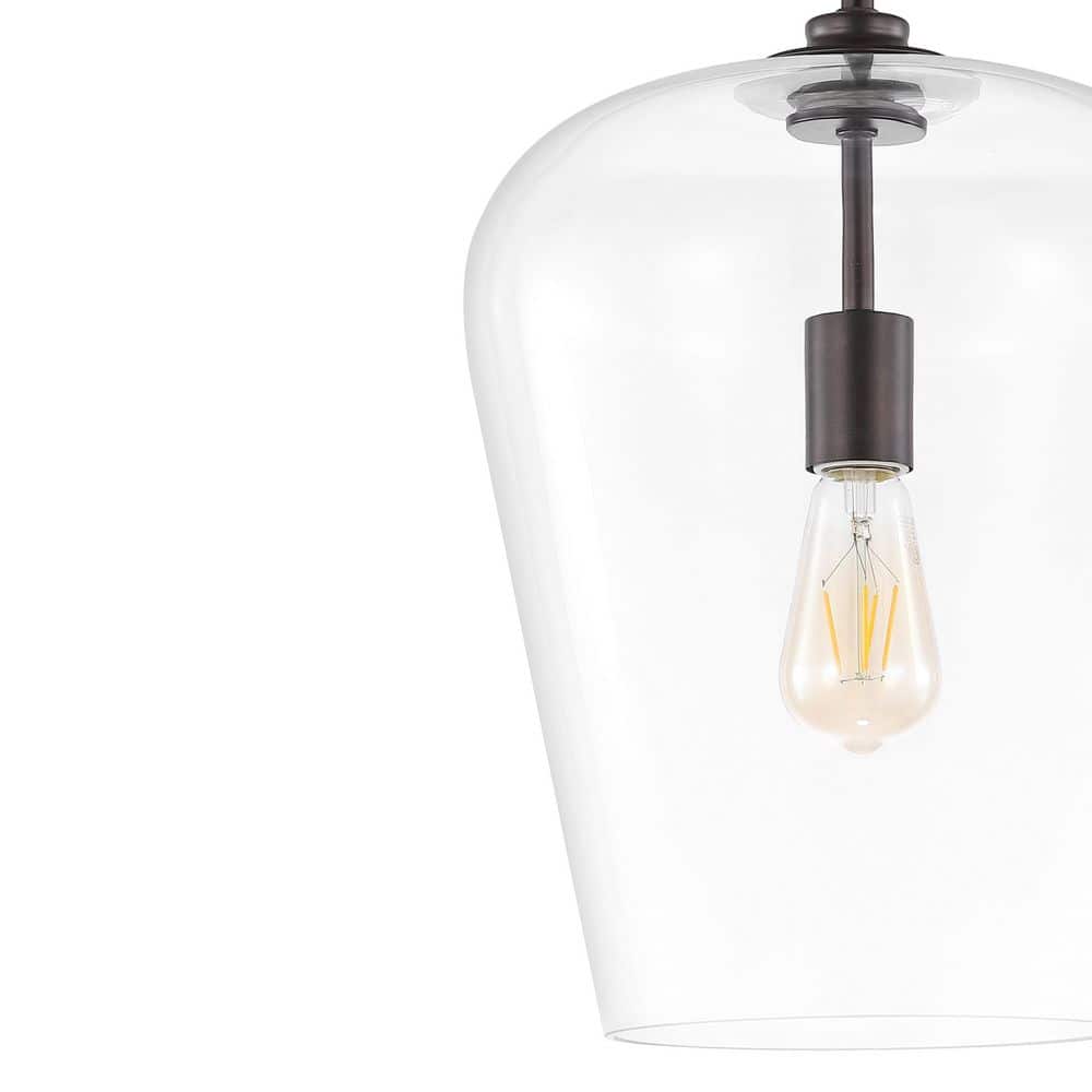 Hayes 11.25" Oil-Rubbed Bronze Industrial Farmhouse LED Pendant