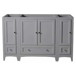 Oxford 54 in. W Traditional Bath Vanity Cabinet Only in Gray