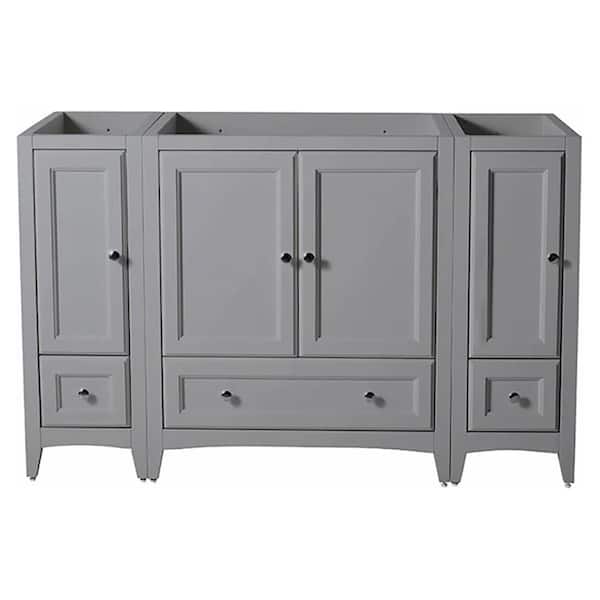 Fresca Oxford 54 in. W Traditional Bath Vanity Cabinet Only in Gray