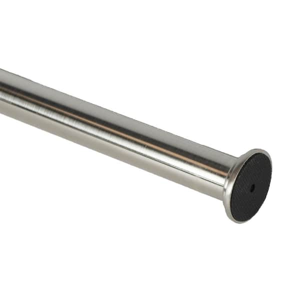 Unbranded Pulire 42 in. - 72 in. Tension Curtain Rod in Brushed Steel