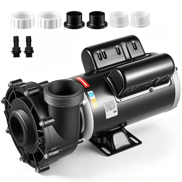 SPA Pump 2.5HP Hot Tub Pump 2 Speed 48 Frame with 1.5 & 2 in. Port, 230V, 175 GPM High Speed & 66 GPM Low Speed