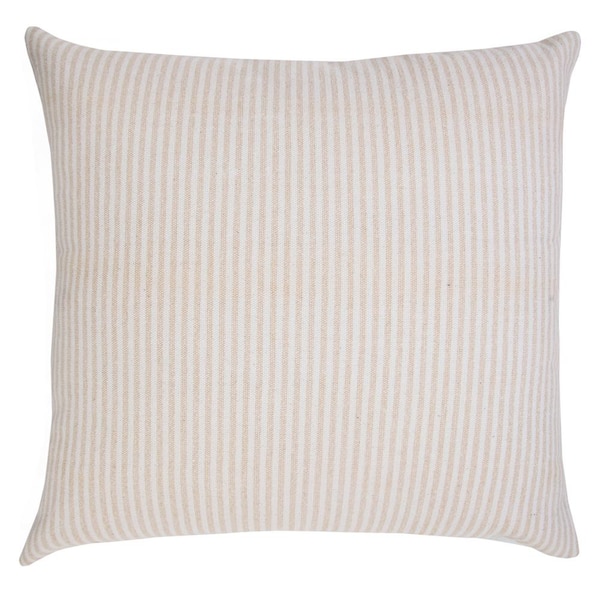 Cream Taupe Striped Pillow Cover Hand Block Linen Pillow 