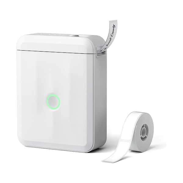 Compact Mini Bluetooth Inkless Label Maker with Multiple Templates and Smart Rewind for Home, Office, School, White