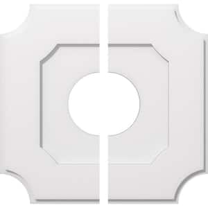 1 in. P X 13 in. C X 22 in. OD X 7 in. ID Locke Architectural Grade PVC Contemporary Ceiling Medallion, Two Piece