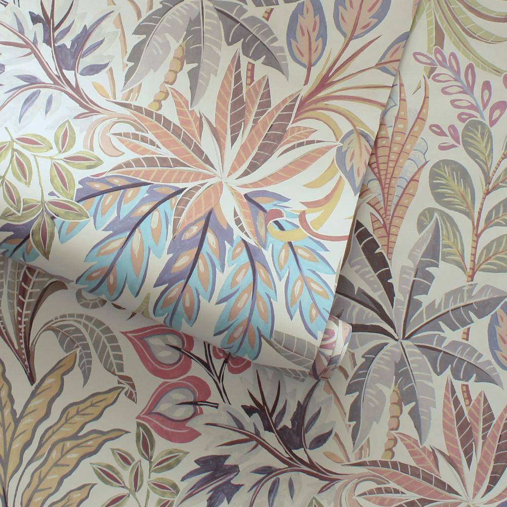 Floral Botanical Multicolor Vinyl Peel and Stick Wallpaper