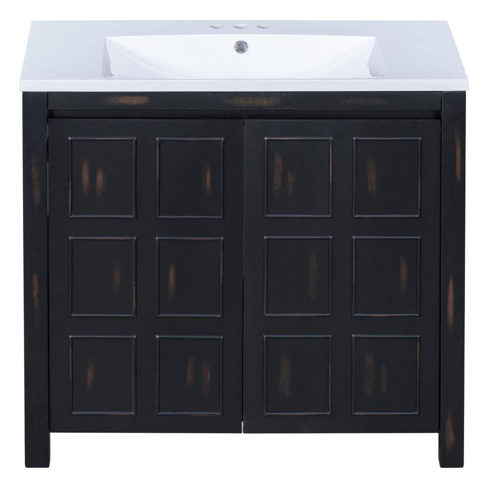 36 in. W x 18 in. D x 34 in. H Single Sink Freestanding Bath Vanity in Espr