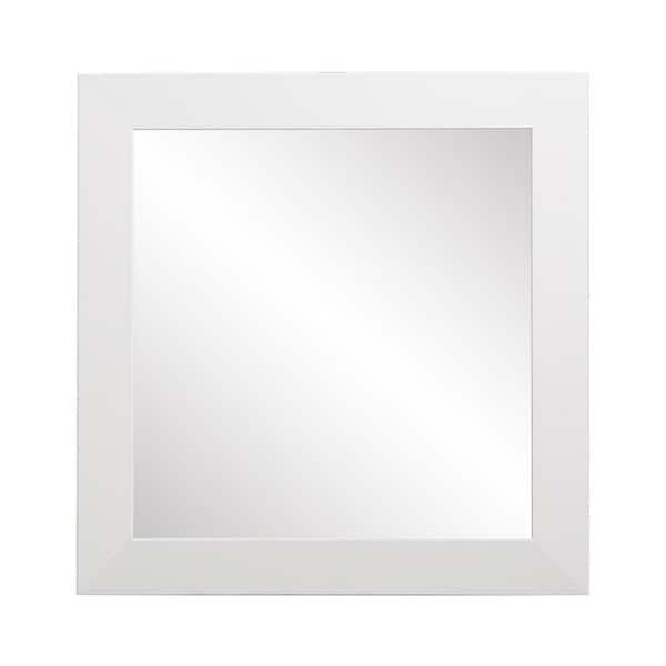 allen + roth Rigsby 32-in x 32-in White Square Bathroom Vanity Mirror in  the Bathroom Mirrors department at