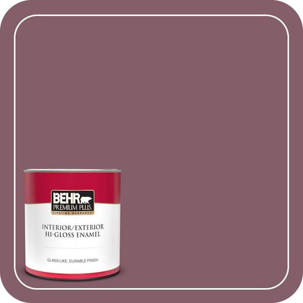 BEHR PREMIUM PLUS 1 qt. #ICC-84 Simply Elegant Hi-Gloss Enamel Interior/Exterior Paint & Primer