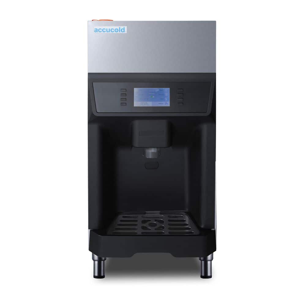13.88 in. Wide 220 lb. Nugget Ice Maker and Water Dispenser in Stainless Steel