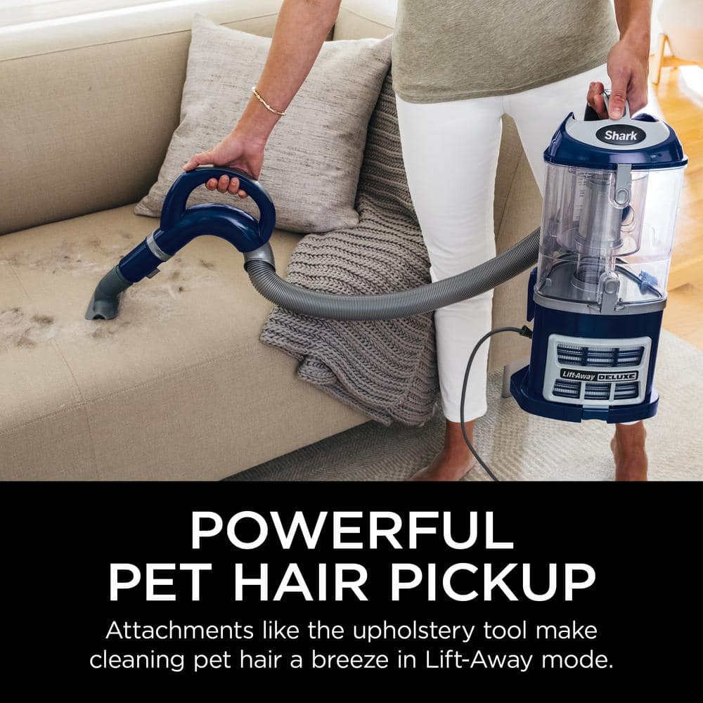 Blue Bagless Upright Vacuum with HEPA Filter for Pets