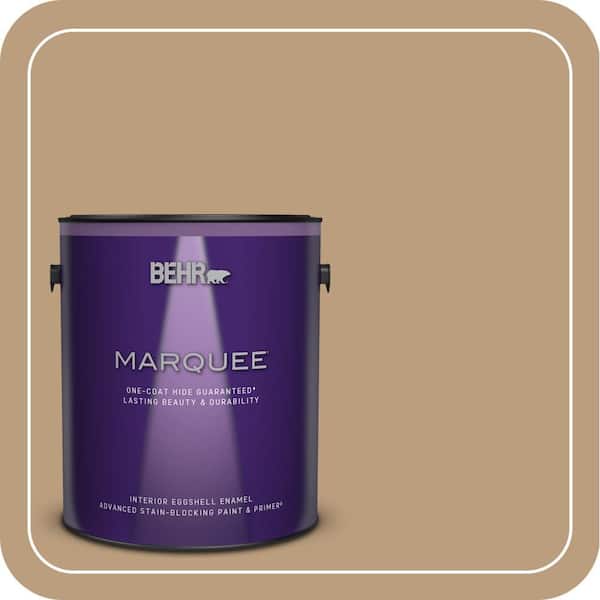 1 gal. #PPH-11 Cardboard Color One-Coat Hide Eggshell Enamel Interior Paint & Primer