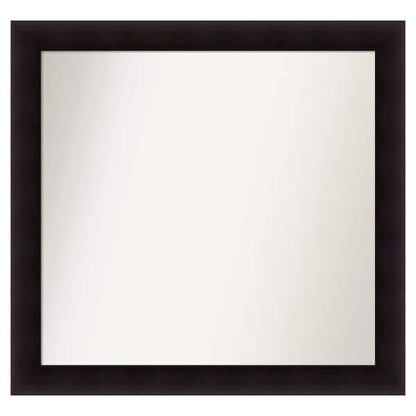 Amanti Art Portico Espresso 39.75 in. x 37.75 in. Custom Non-Beveled Wood Framed Batthroom Vanity Wall Mirror
