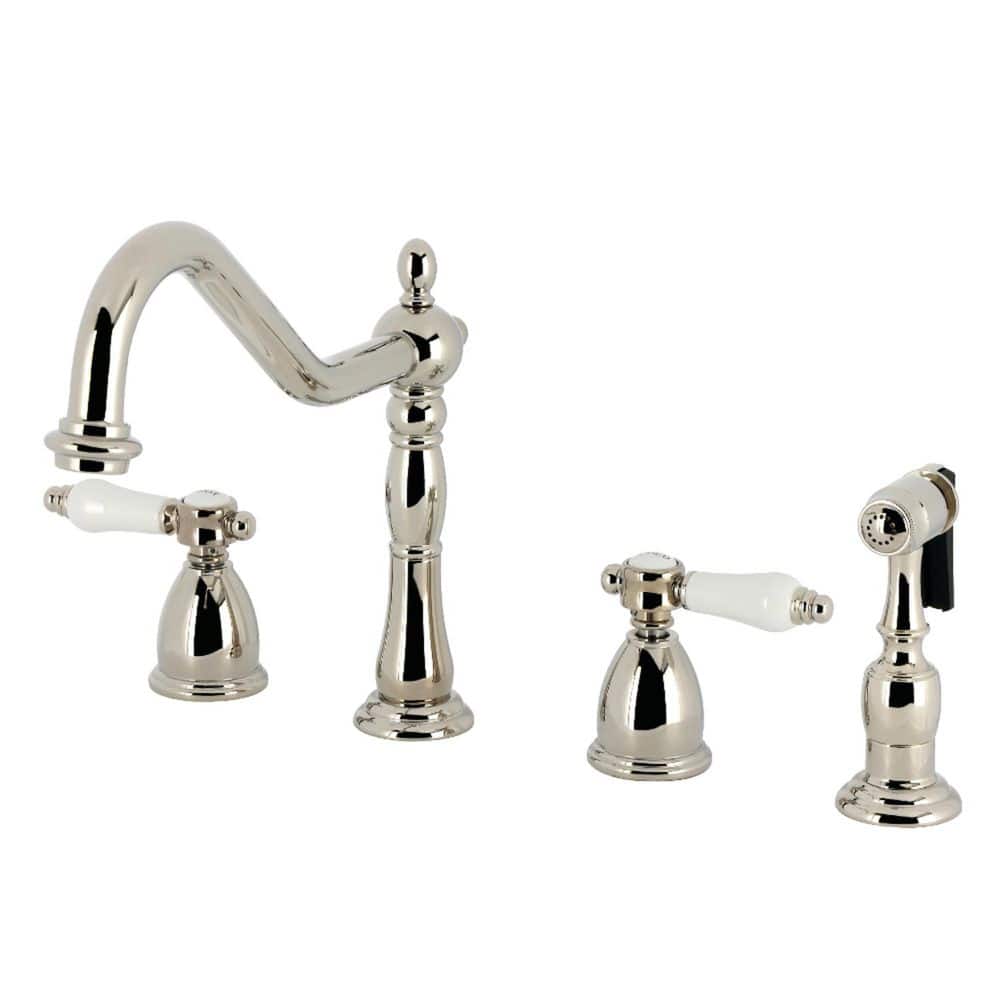 Bel-Air 2-Handle Deck Mount Standard Kitchen Faucet in Polished Nickel price history on PriceWatchPro