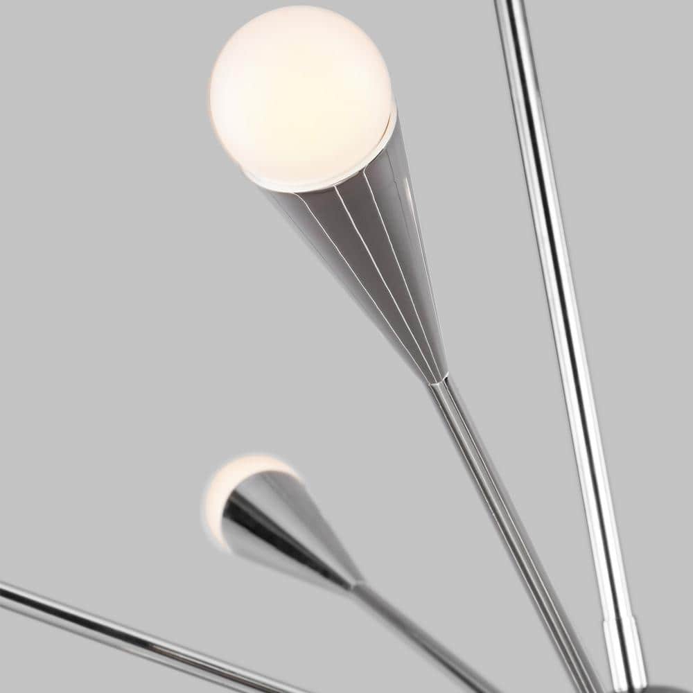 Ellen DeGeneres Polished Nickel Sputnik 10-Light Chandelier
