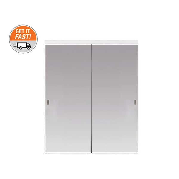Impact Plus 60 in. x 80 in. Beveled Edge Backed Mirror Aluminum