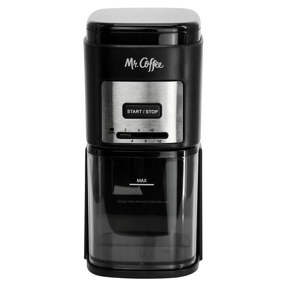 Mr. Coffee 12-Cup Automatic Burr Grinder Black Precision Grinding for all  Coffee types in Black