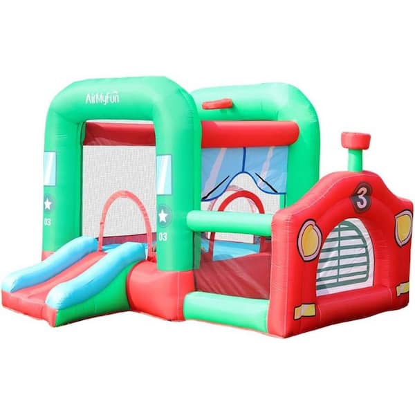 Misopily Bounce House for Kids 3-12 Inflatable Jumping Castle Blow Up Toddler and Kids Outdoor with Slide and Blower Use, Green