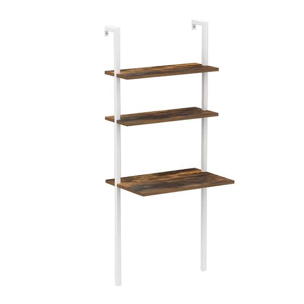 72 5 In H White 3 Tier Wall Mounted, White Wall Unit Bookcases