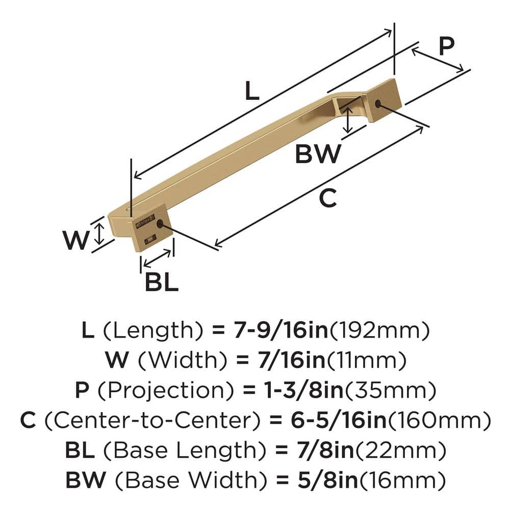 Champagne Bronze 6-5/16" Transitional Cabinet Drawer Pull