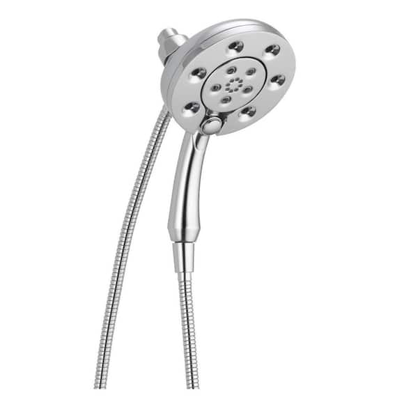 Delta In2ition 4-Spray Patterns 2.50 GPM 5.72 in. Wall Mount Dual Shower Heads in Lumicoat Chrome