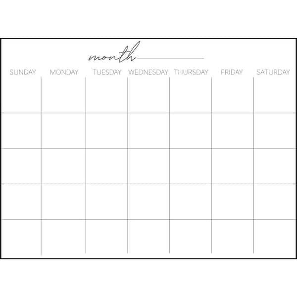 WallPOPs 24 in. x 17.50 in. White Monthly Dry Erase Calendar